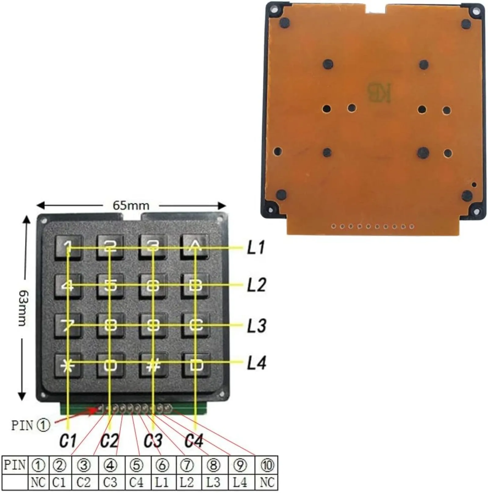 4x4 Matrix Membrane Keypad 16  - огляд і ціна Arduino Diy Electronics