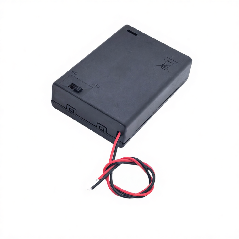 AA Battery Holder Box With Cov - огляд і ціна Diy Electronics Holder
