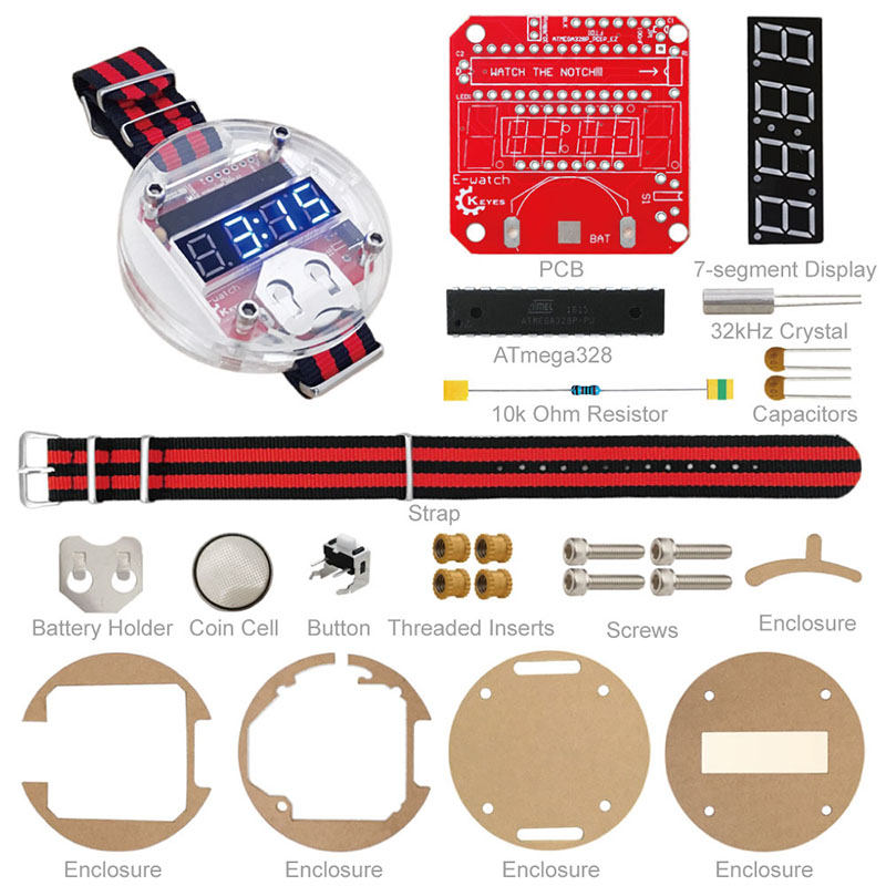Single Chip LED Kit Clock DIY  - огляд і ціна Arduino Diy Electronics