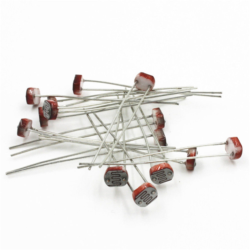 30PCS 5mm Photoresistor LDR CD - огляд і ціна Arduino Diy Electronics