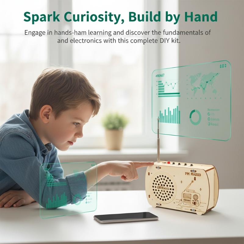DIY Wooden FM Radio Kit Vintag - огляд і ціна Diy Electronics Projects For Kids