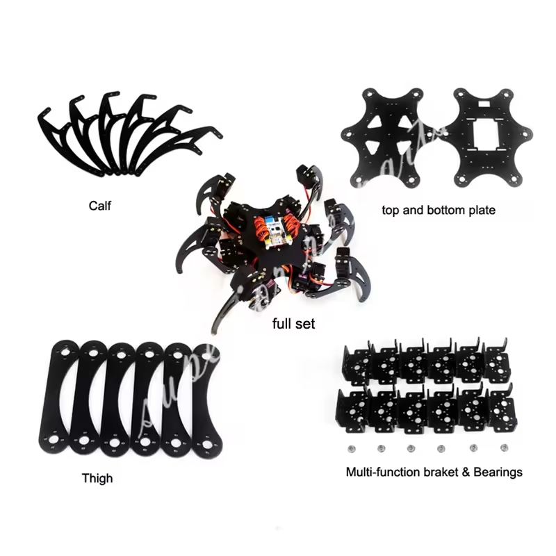 18 DOF Aluminium Hexapod Spide - огляд і ціна Diy Robot Electronics Kit