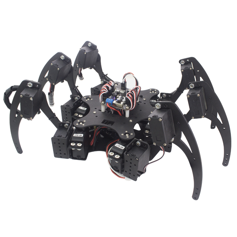 18 DOF Aluminium Hexapod Spide - огляд і ціна Diy Robot Electronics Kit