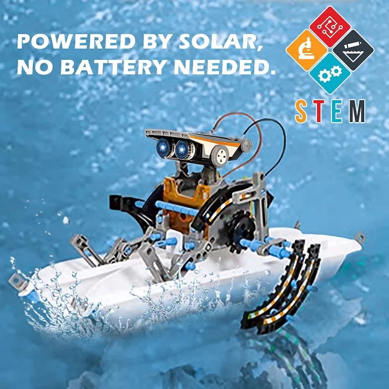 13-in-1 Solar Powered Robot Ki - огляд і ціна Diy Robot Electronics Kit