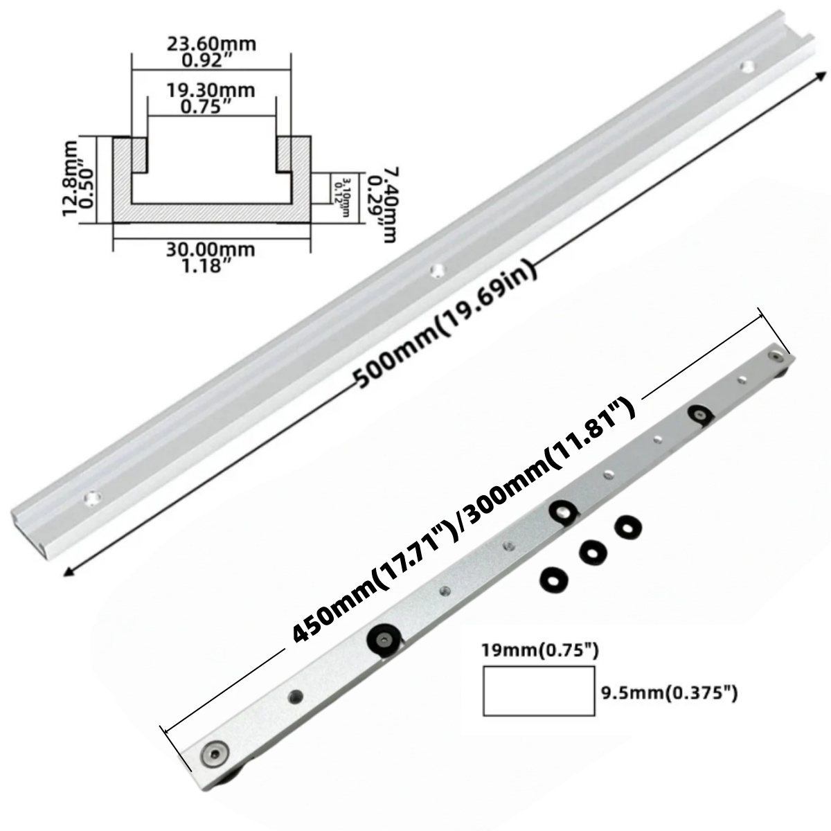1 Set Aluminium T-Track Slot & - огляд і ціна Diy Electronics Workbench