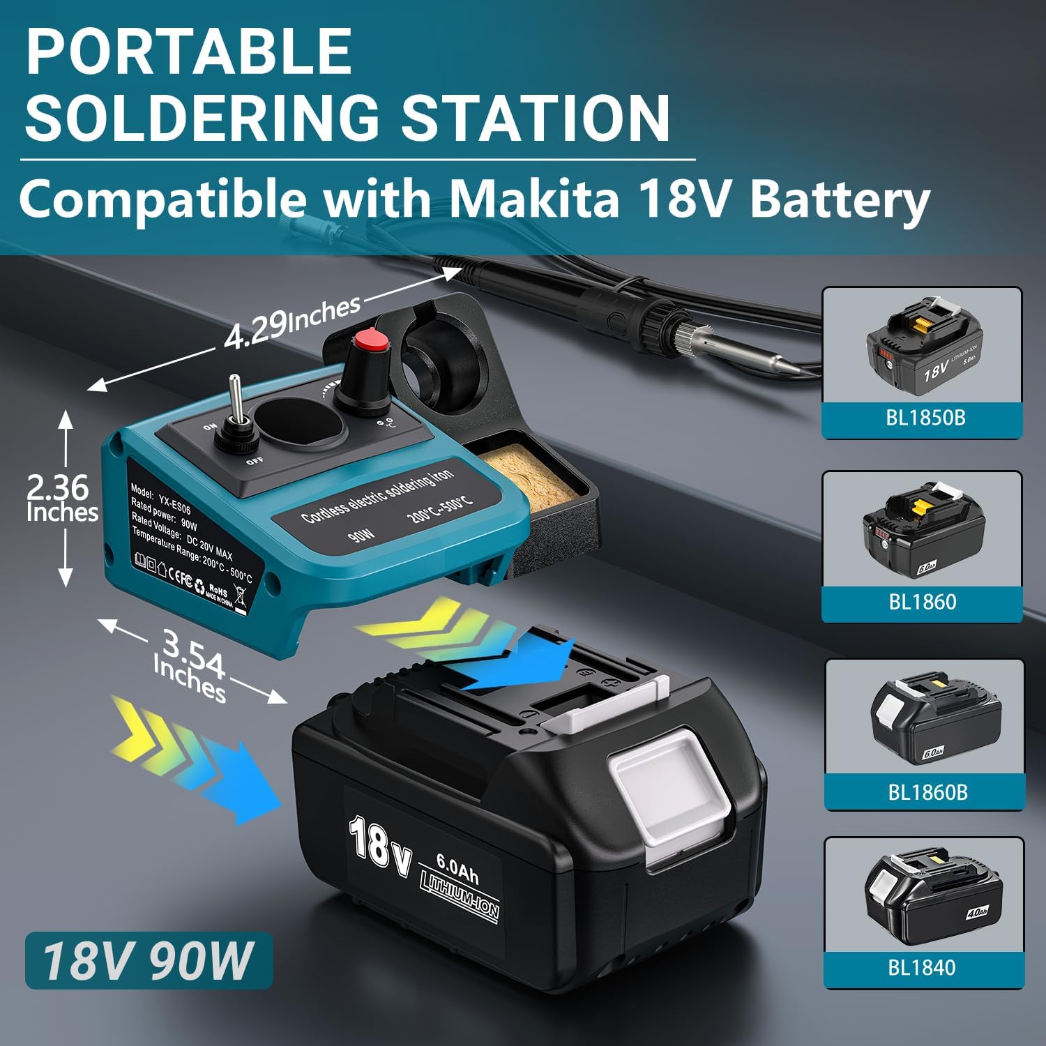 90W LED Digital Cordless Solde - огляд і ціна Diy Electronics Tools