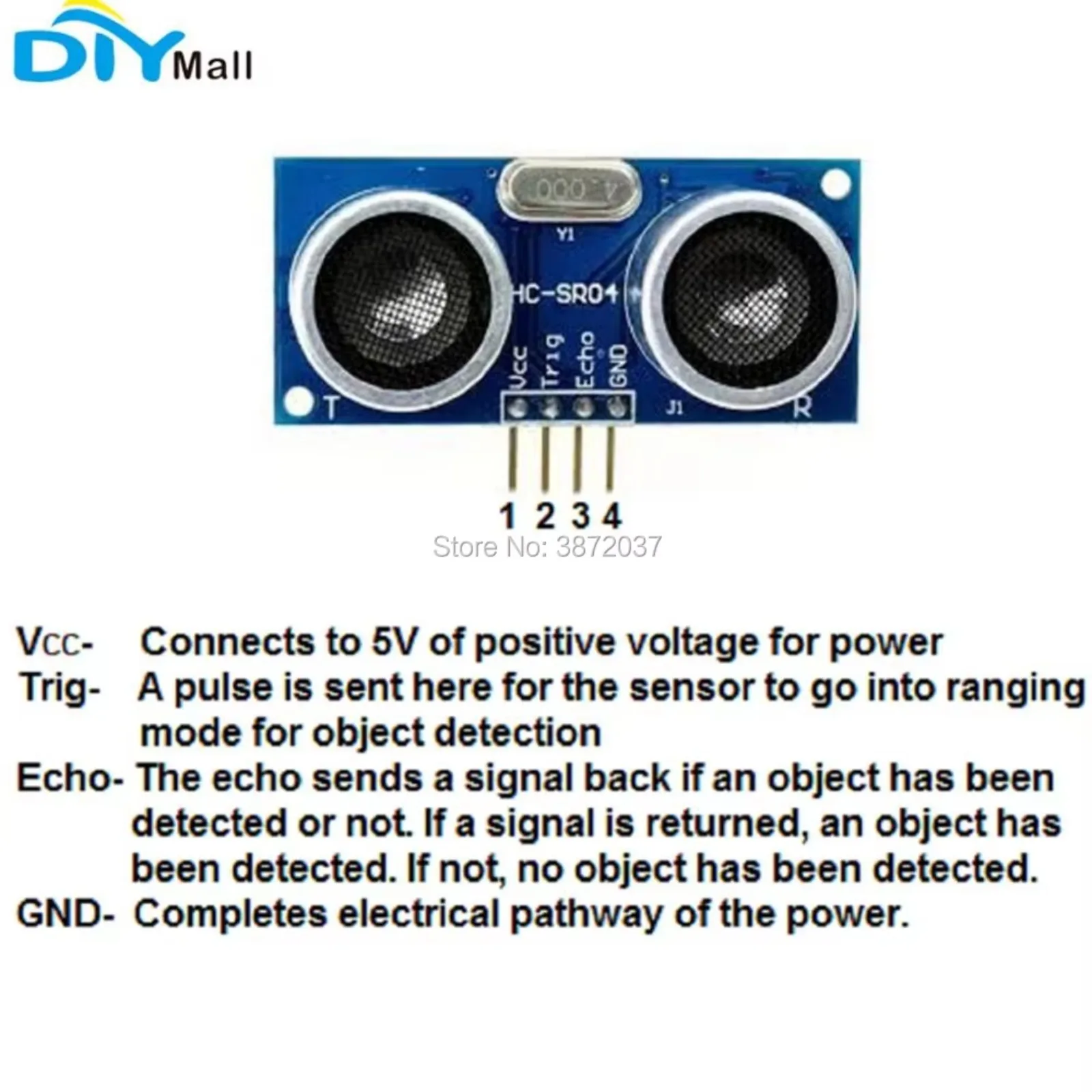 DIYmall HC-SR04 Ultrasonic Sen - огляд і ціна Ultrasonic Sensor Hc