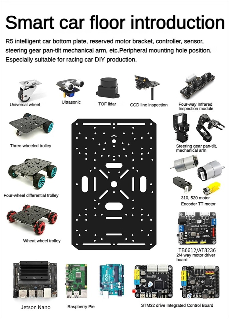 4WD Robot Car Chassis with TT  - огляд і ціна Diy Robot Electronics Kit